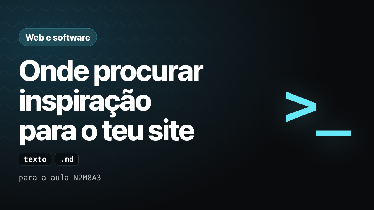 Capa real de um recurso de inspiração para sites da biblioteca